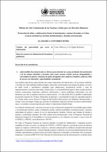 Portada Protección de niñas y adolescentes frente al matrimonio y uniones forzadas en Cuba: avances normativos, brechas institucionales y desafíos estructurales