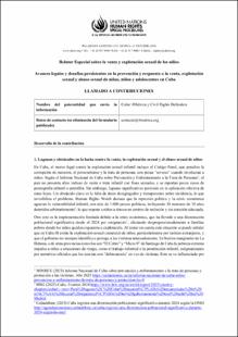 Portada Avances legales y desafíos persistentes en la prevención y respuesta a la venta, explotación sexual y abuso sexual de niñas, niños y adolescentes en Cuba