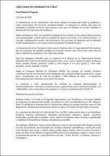 Portada &iquest;Qu&eacute; comen los estudiantes en Cuba?
