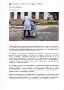 Portada &iquest;Qu&eacute; comen los pacientes en los hospitales cubanos?