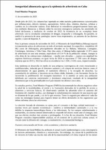 Portada Inseguridad alimentaria agrava la epidemia de arbovirosis en Cuba